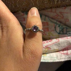 Pandora February birthstone ring